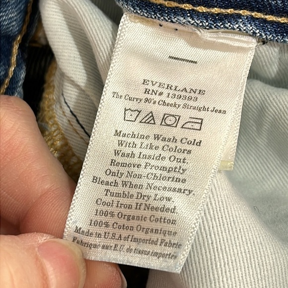 Everlane Womens Blue Jeans The Curvy '90s Cheeky Straight Size 27 Ankle - Picture 8 of 16